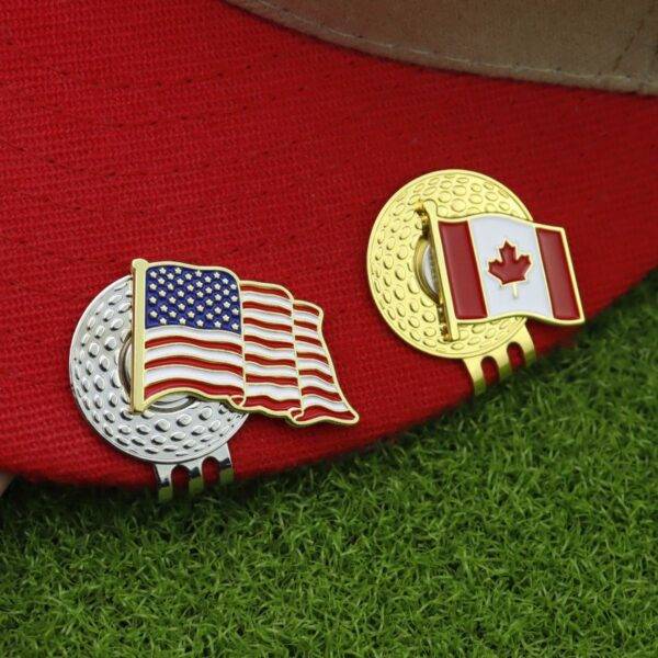 Golf Ball Marker with National Flag Pattern
